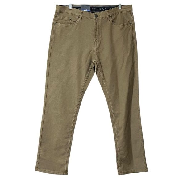 Jachs New York 5-Pocket Pant Men’s 36 x 29 Tan Casual Straight Fit Stretch NWT - Picture 1 of 10